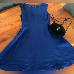 A line blue dress